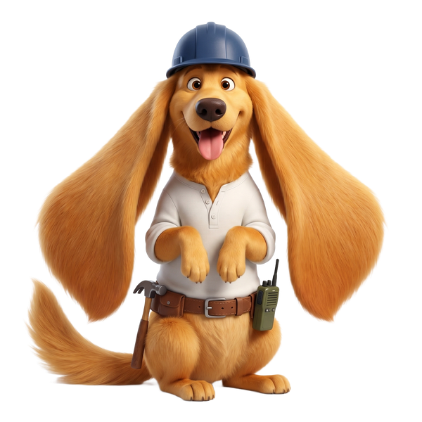 Tucker the golden retriever mascot